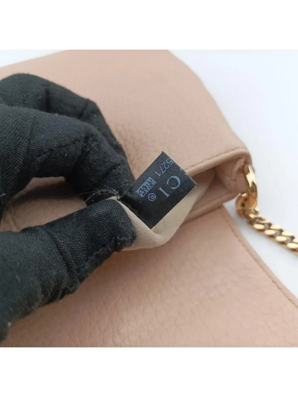 Gucci Double G Gold Pink Leather Shoulder Bag